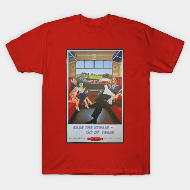 Ease The Strain, Go By Train T-Shirt by RedHillDigital